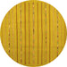 Round Machine Washable Abstract Yellow Contemporary Rug, wshcon2631yw