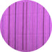 Round Machine Washable Abstract Purple Contemporary Area Rugs, wshcon2632pur