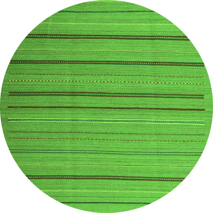 Square Abstract Green Contemporary Rug, con2632grn