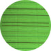 Square Abstract Green Contemporary Rug, con2632grn