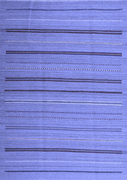 Abstract Blue Contemporary Rug, con2632blu