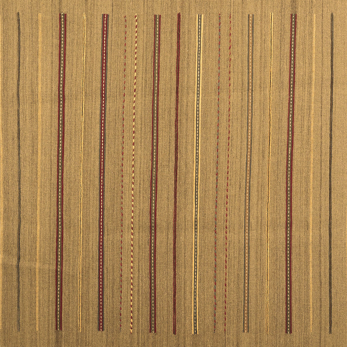 Square Machine Washable Abstract Brown Contemporary Rug, wshcon2632brn