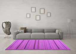 Machine Washable Abstract Purple Contemporary Area Rugs in a Living Room, wshcon2632pur