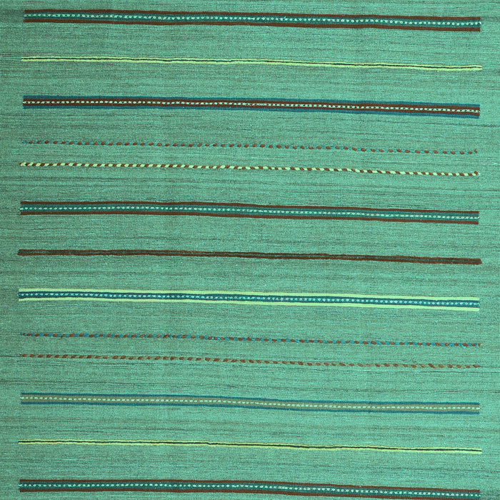 Machine Washable Abstract Turquoise Contemporary Area Rugs, wshcon2632turq