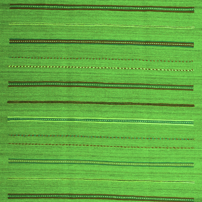 Serging Thickness of Machine Washable Abstract Green Contemporary Area Rugs, wshcon2632grn