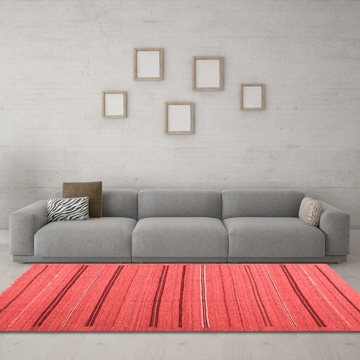 Contemporary Red Washable Rugs