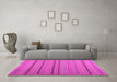 Machine Washable Abstract Pink Contemporary Rug in a Living Room, wshcon2632pnk