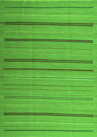 Abstract Green Contemporary Rug, con2632grn