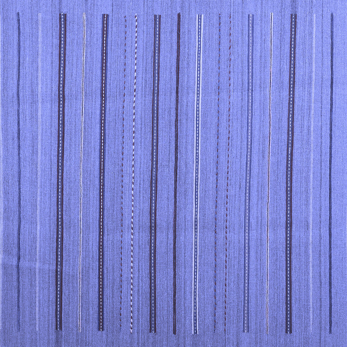 Square Abstract Blue Contemporary Rug, con2632blu