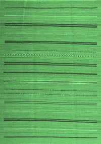 Abstract Emerald Green Contemporary Rug, con2632emgrn