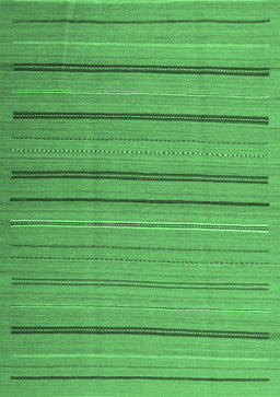 Abstract Emerald Green Contemporary Rug, con2632emgrn