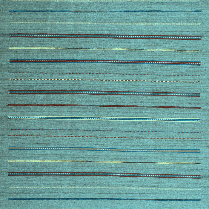 Square Abstract Light Blue Contemporary Rug, con2632lblu