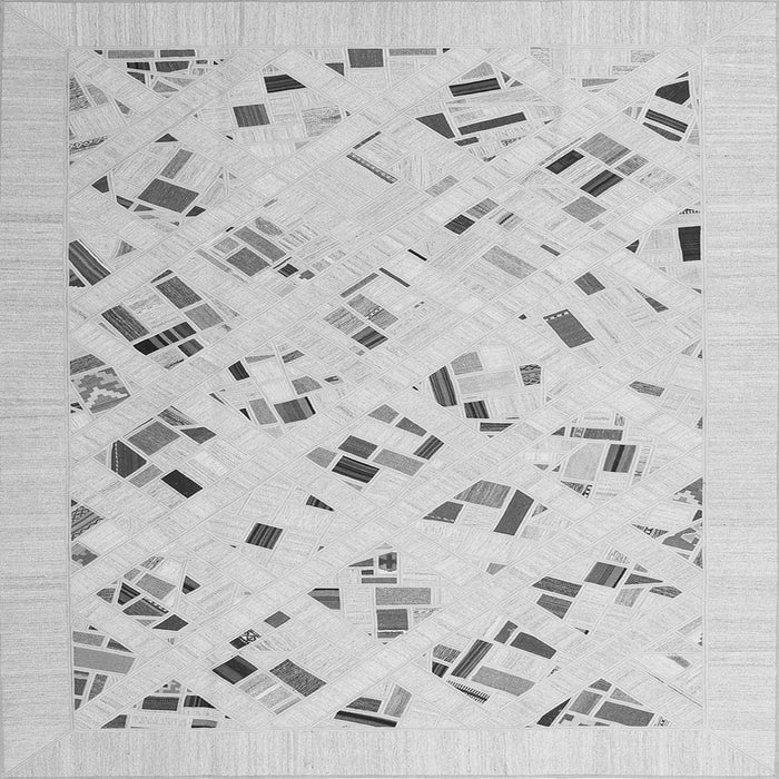 Serging Thickness of Solid Gray Modern Rug, con2633gry