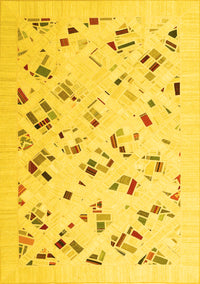 Solid Yellow Modern Rug, con2633yw