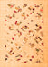Serging Thickness of Machine Washable Solid Orange Modern Area Rugs, wshcon2633org