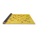 Sideview of Solid Yellow Modern Rug, con2633yw