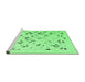 Sideview of Machine Washable Solid Emerald Green Modern Area Rugs, wshcon2633emgrn