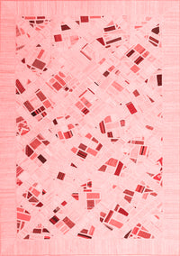 Solid Red Modern Rug, con2633red