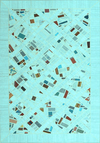 Solid Light Blue Modern Rug, con2633lblu