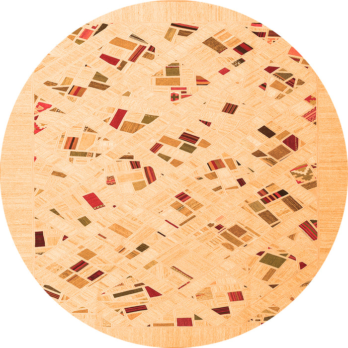 Machine Washable Solid Orange Modern Area Rugs, wshcon2633org