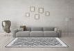 Machine Washable Solid Gray Modern Rug in a Living Room,, wshcon2634gry