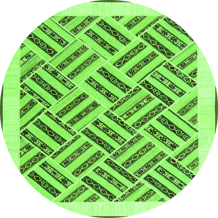 Machine Washable Solid Green Modern Area Rugs, wshcon2634grn