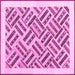 Square Machine Washable Solid Pink Modern Rug, wshcon2634pnk