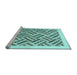 Sideview of Machine Washable Solid Light Blue Modern Rug, wshcon2634lblu