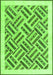Serging Thickness of Machine Washable Solid Green Modern Area Rugs, wshcon2634grn