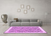 Machine Washable Solid Purple Modern Area Rugs in a Living Room, wshcon2634pur