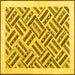 Square Solid Yellow Modern Rug, con2634yw