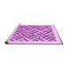 Sideview of Machine Washable Solid Purple Modern Area Rugs, wshcon2634pur