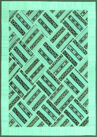 Solid Turquoise Modern Rug, con2634turq