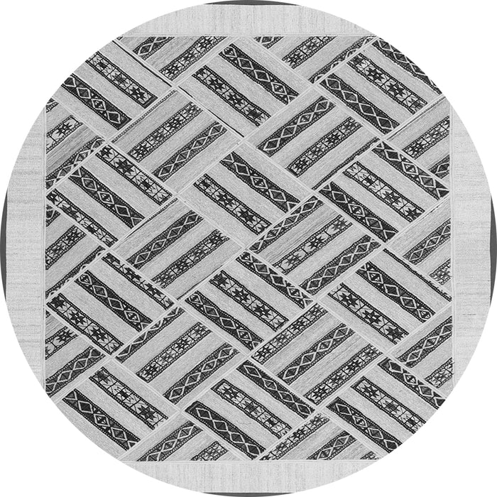 Square Solid Gray Modern Rug, con2634gry
