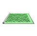 Sideview of Machine Washable Solid Emerald Green Modern Area Rugs, wshcon2634emgrn