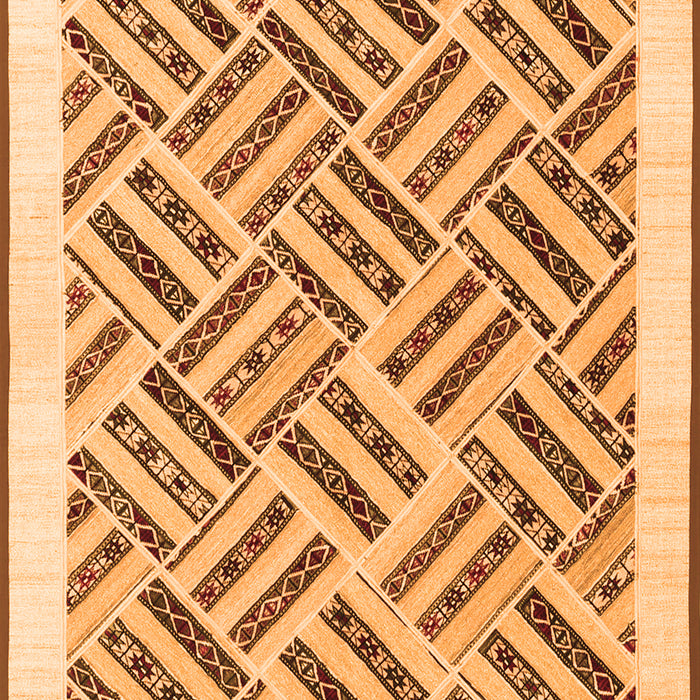 Solid Orange Modern Rug, con2634org