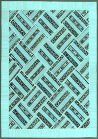 Solid Light Blue Modern Rug, con2634lblu