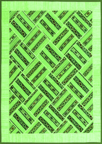 Solid Green Modern Rug, con2634grn