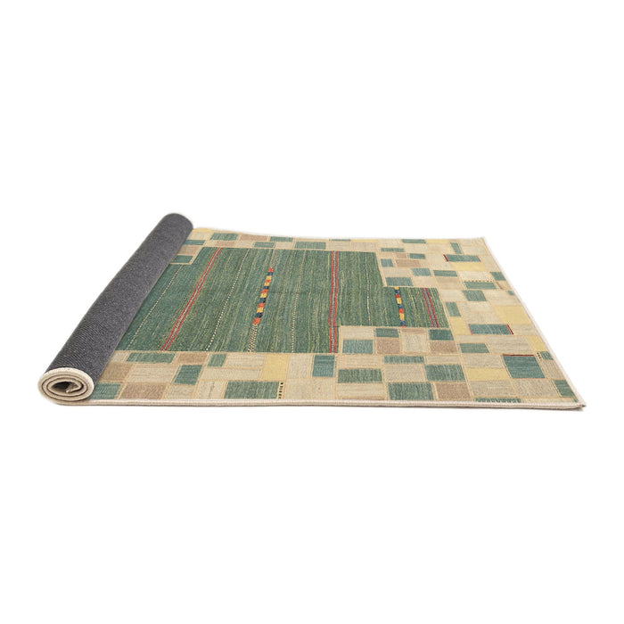 Thickness of Contemporary Khaki Green Modern Rug, con2635