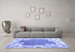 Machine Washable Abstract Blue Contemporary Rug in a Living Room, wshcon2635blu