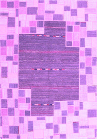 Abstract Purple Contemporary Rug, con2635pur