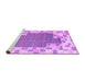 Sideview of Machine Washable Abstract Purple Contemporary Area Rugs, wshcon2635pur