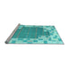 Sideview of Machine Washable Abstract Light Blue Contemporary Rug, wshcon2635lblu