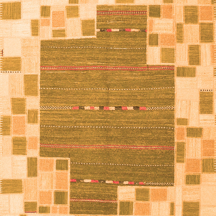 Serging Thickness of Machine Washable Abstract Orange Contemporary Area Rugs, wshcon2635org
