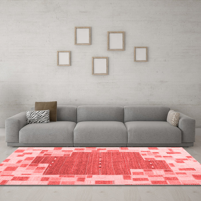 Contemporary Red Washable Rugs