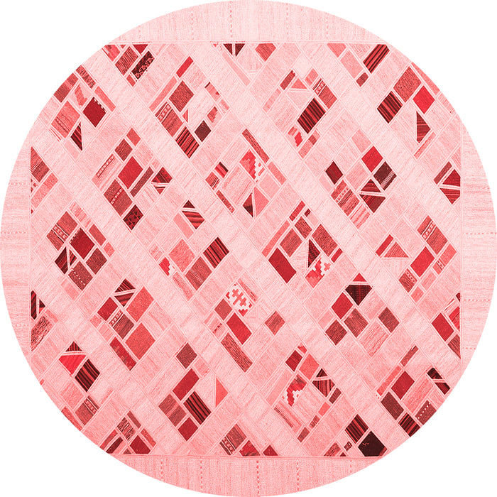 Solid Red Modern Rug, con2636red