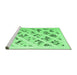 Sideview of Machine Washable Solid Emerald Green Modern Area Rugs, wshcon2636emgrn