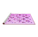 Sideview of Machine Washable Solid Purple Modern Area Rugs, wshcon2636pur