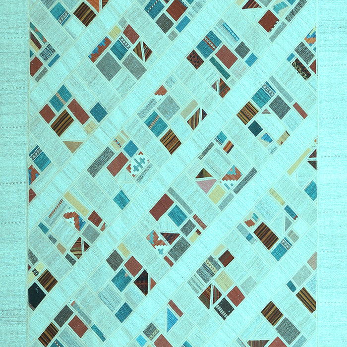 Machine Washable Solid Light Blue Modern Rug, wshcon2636lblu