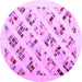 Round Solid Purple Modern Rug, con2636pur